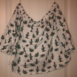 Off the Shoulder Cactus Top
